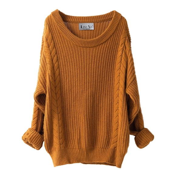 Liny Xin Women's Cashmere Oversized Sweater - Picture 1 of 6